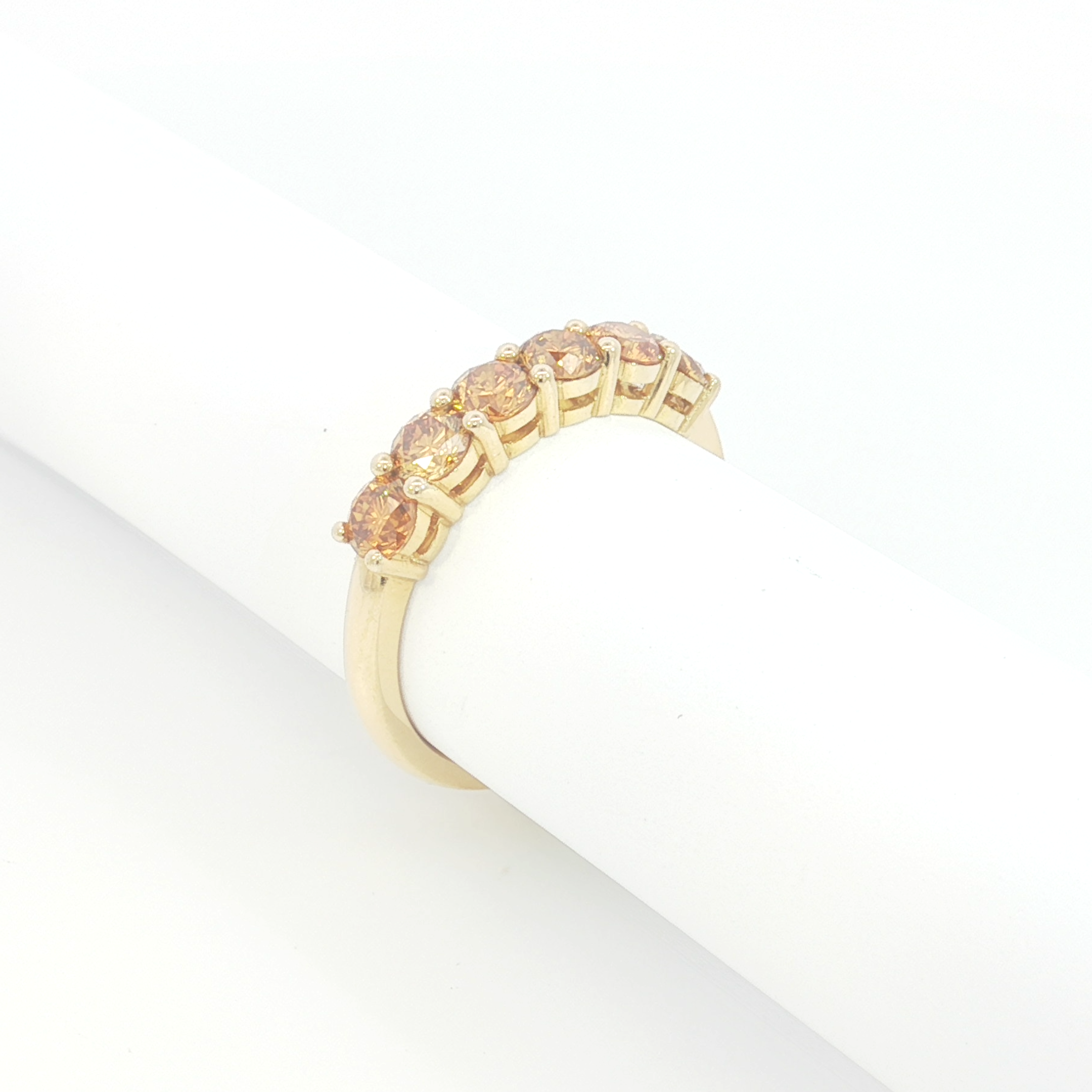18ct YG Fancy Intense Orange Diamond Dress Ring