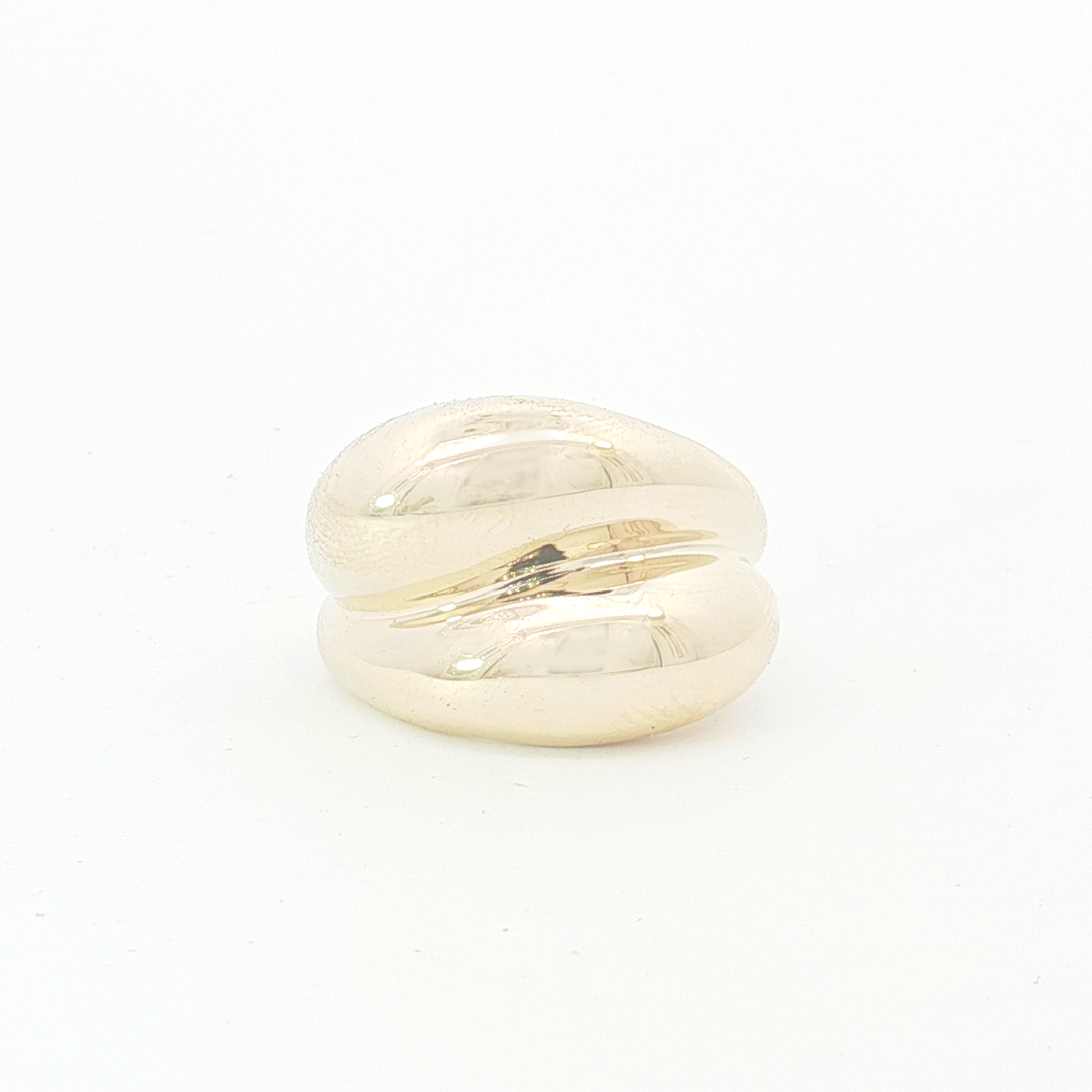 14ct YG Chunky Double Dome Band Ring