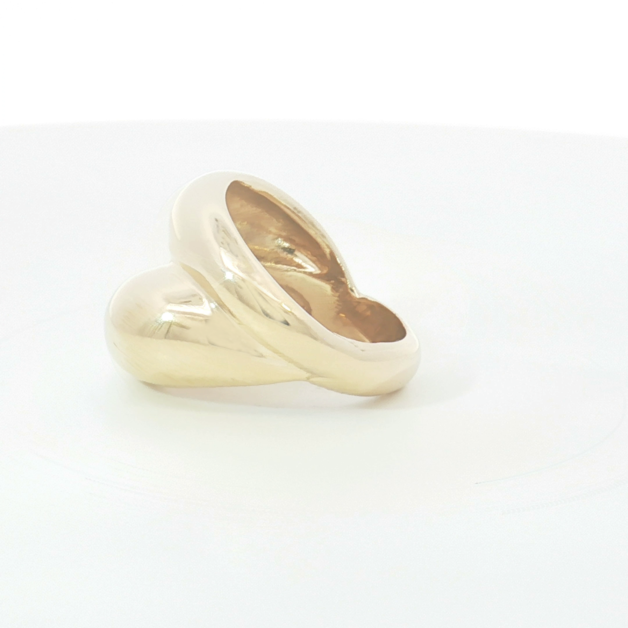 14ct YG Chunky Double Dome Band Ring