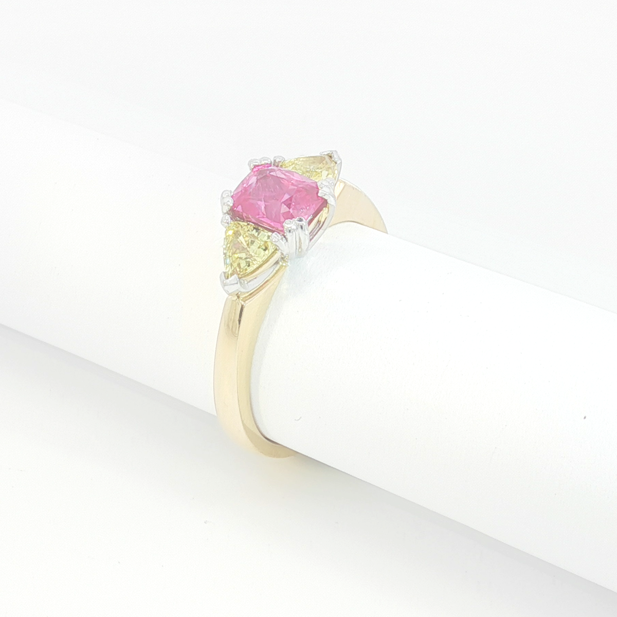 18ct 2Tone Pink and Yellow Sapphire Dress Ring