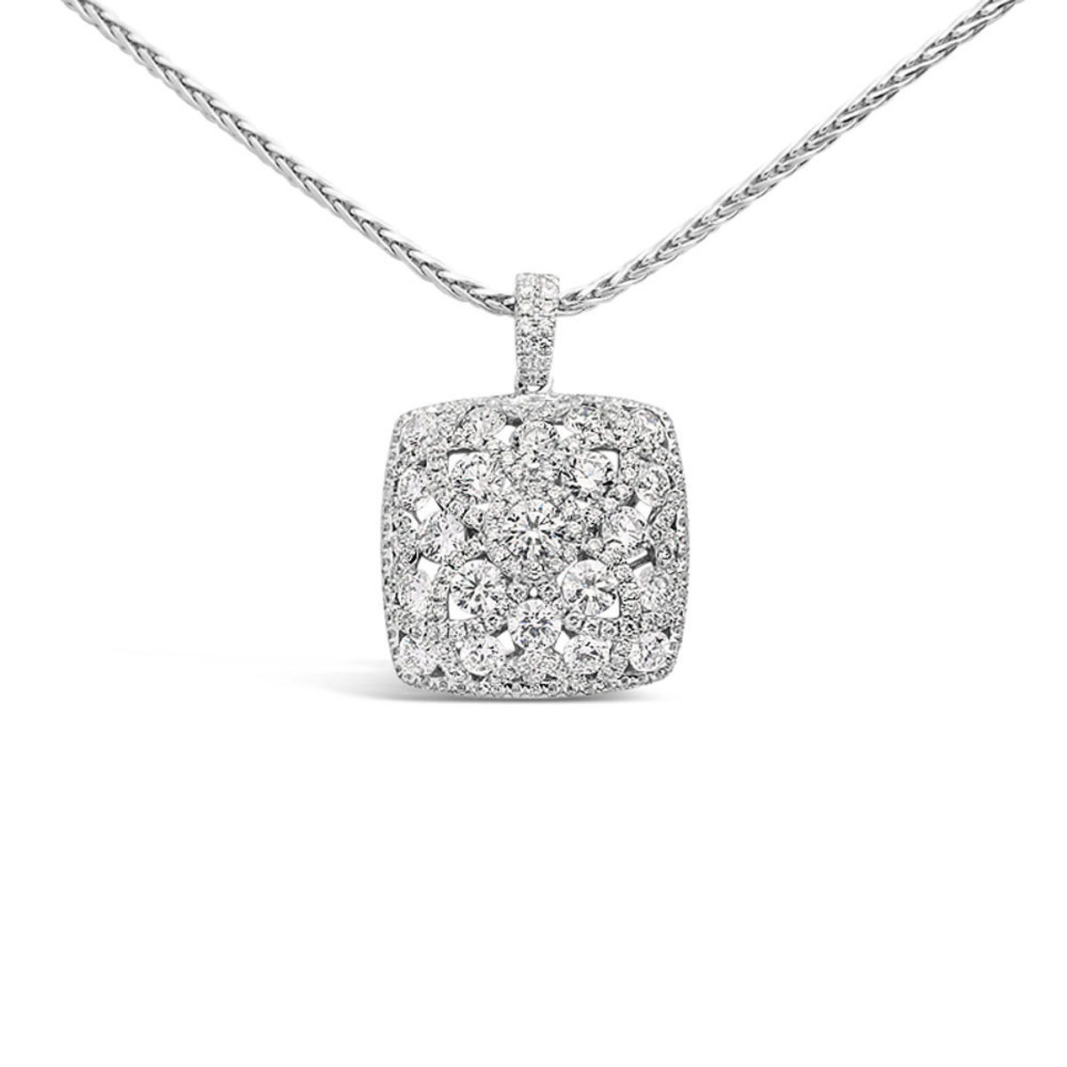 18ct White Gold Diamond Pendant Wishart Jewellers